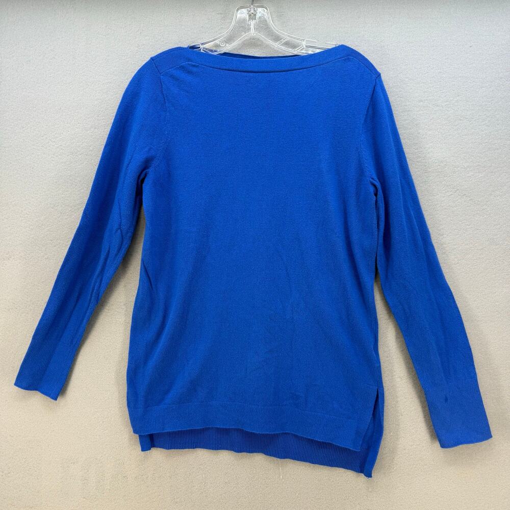J. Crew Sweater Women's S Blue Boat Neck Long Sleeve Preppy Normcore Minimalist